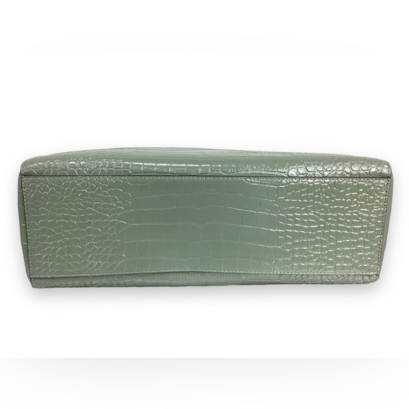 Kate Spade Bedford Riverside St Exotic Mint Vinyl croc Embossed Bag - Picture 4 of 8